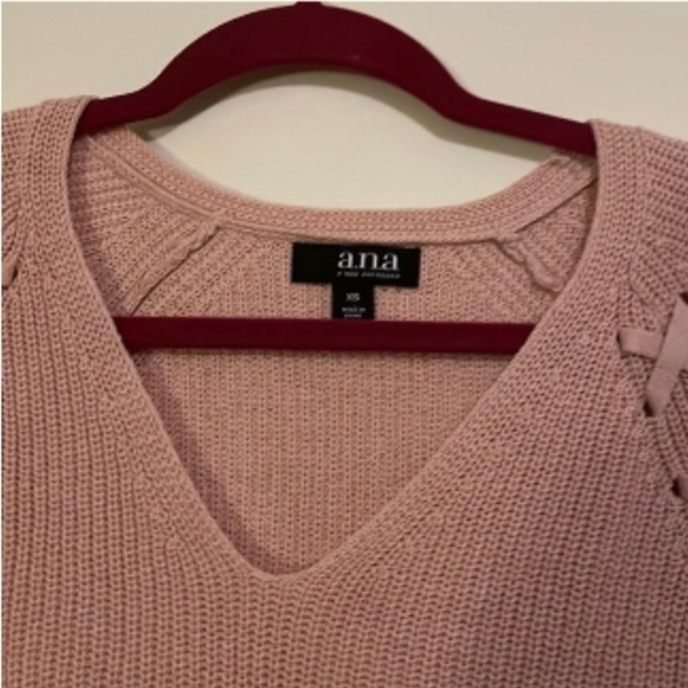 A.n.a. A New Approach Women’s Pink knit Sweater Oversized Extra Small XS - Picture 2 of 10